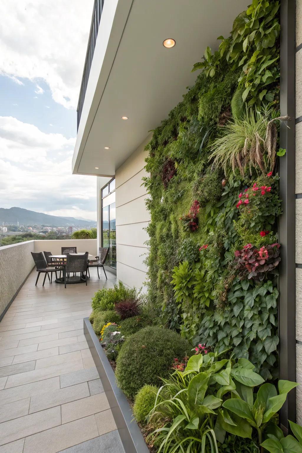 Soaring gardens are choice for injecting lush greenery in constricted spaces.