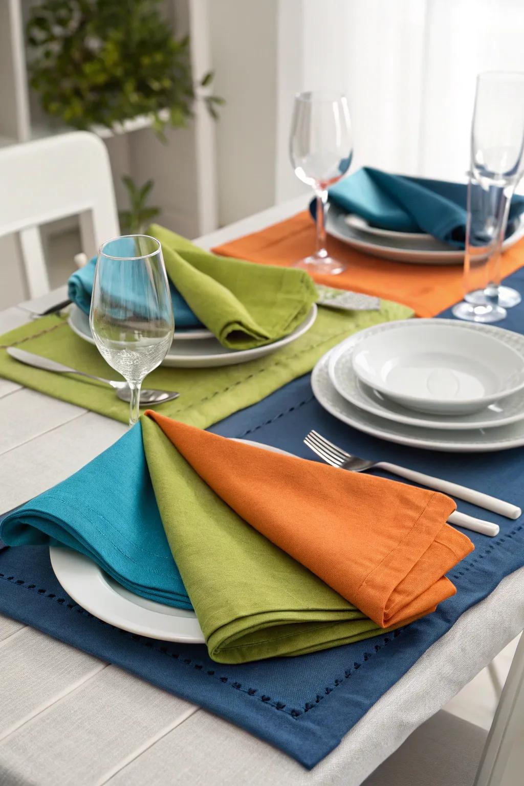 Strong shades bring an unexpected twist to your table.