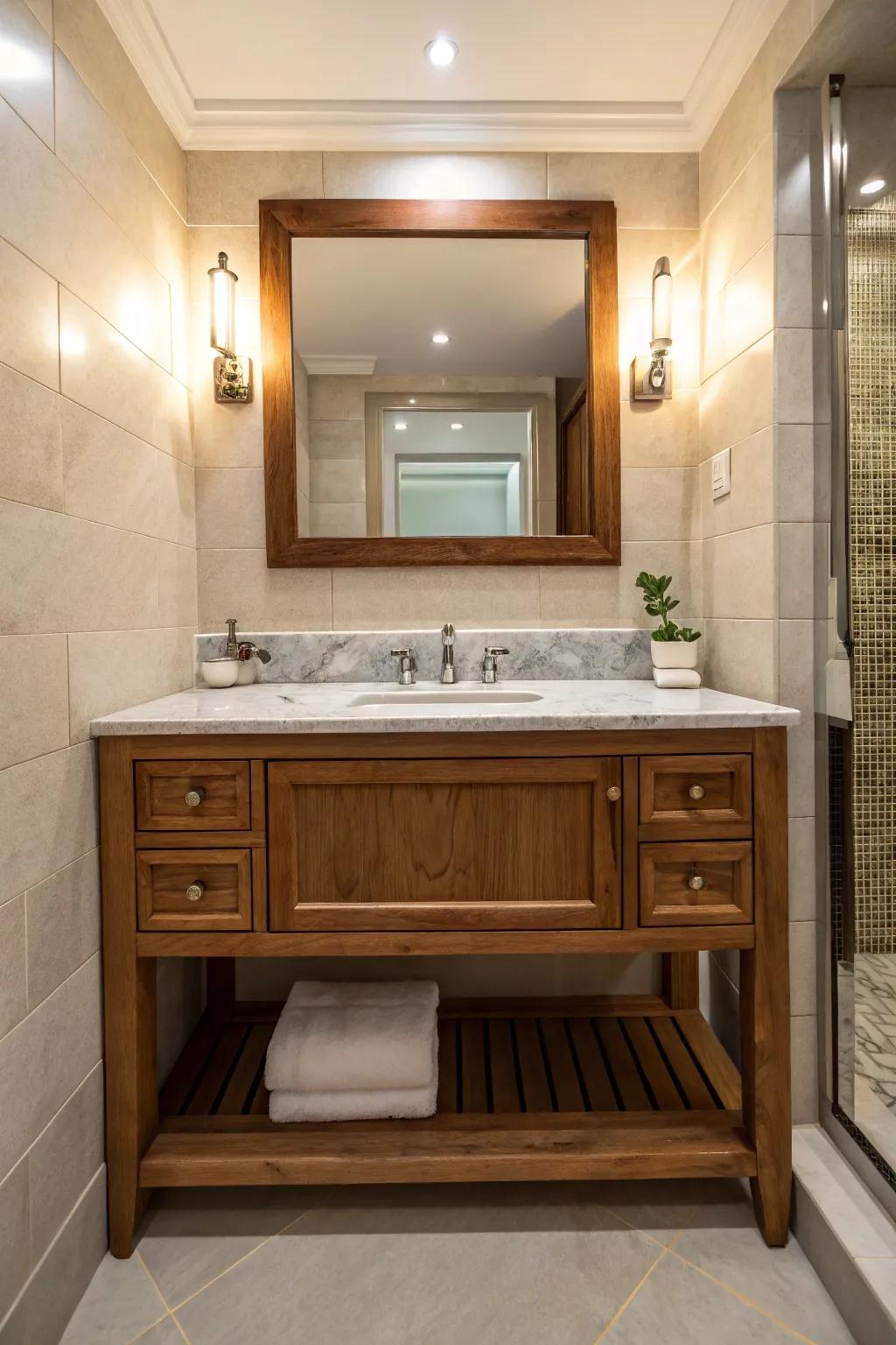 An autonomous dressing table delivers both style and utility.