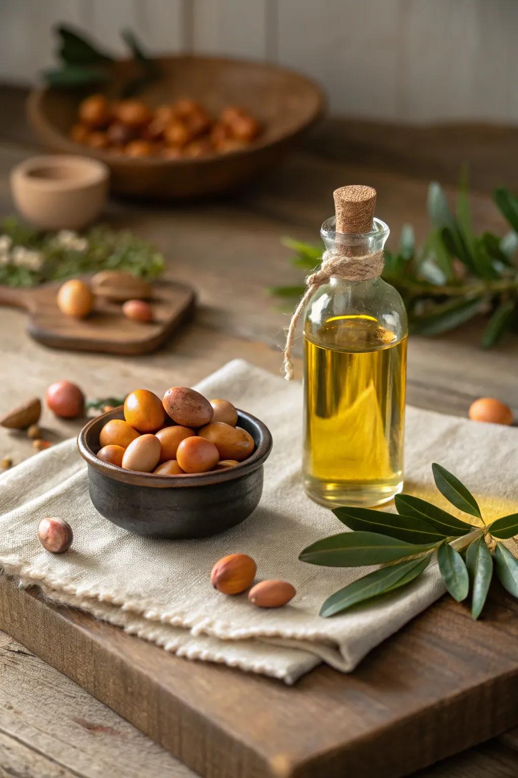 Versatile Moroccan precious oil for beauty and culinary uses.