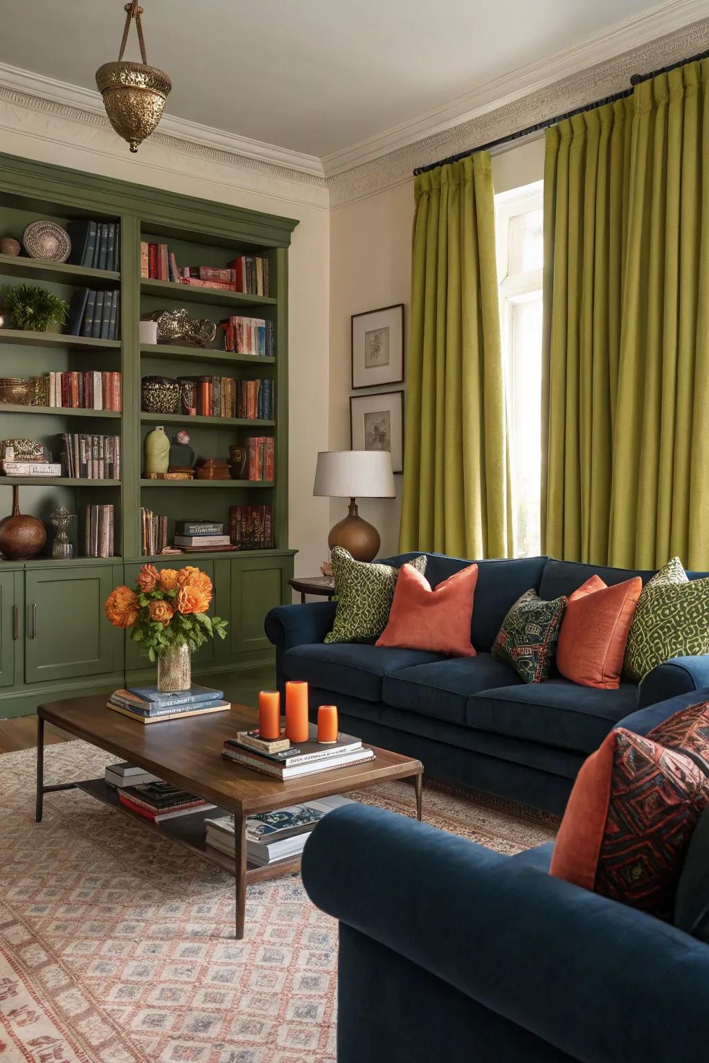 Unexpected shade bursts add energy without disrupting harmony.
