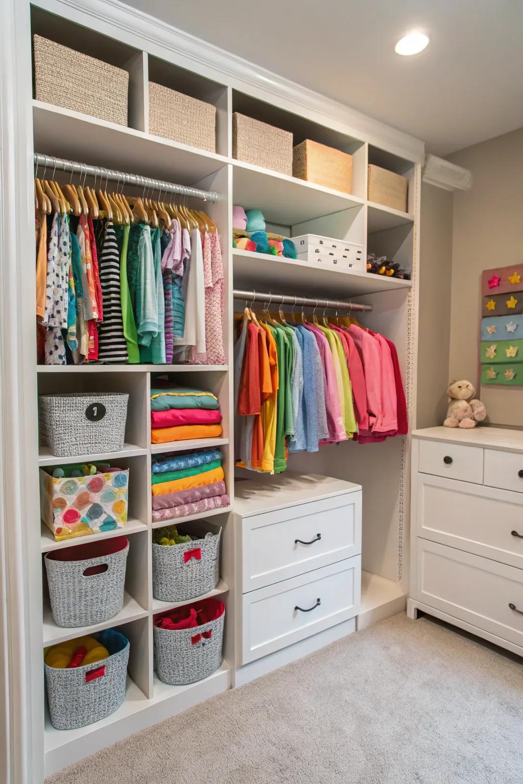Tailored closets adapt to expanding needs.