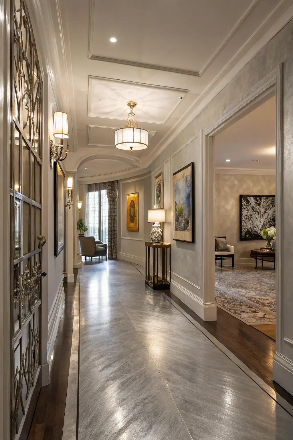 Gleaming finishes introduce allure and sophistication.