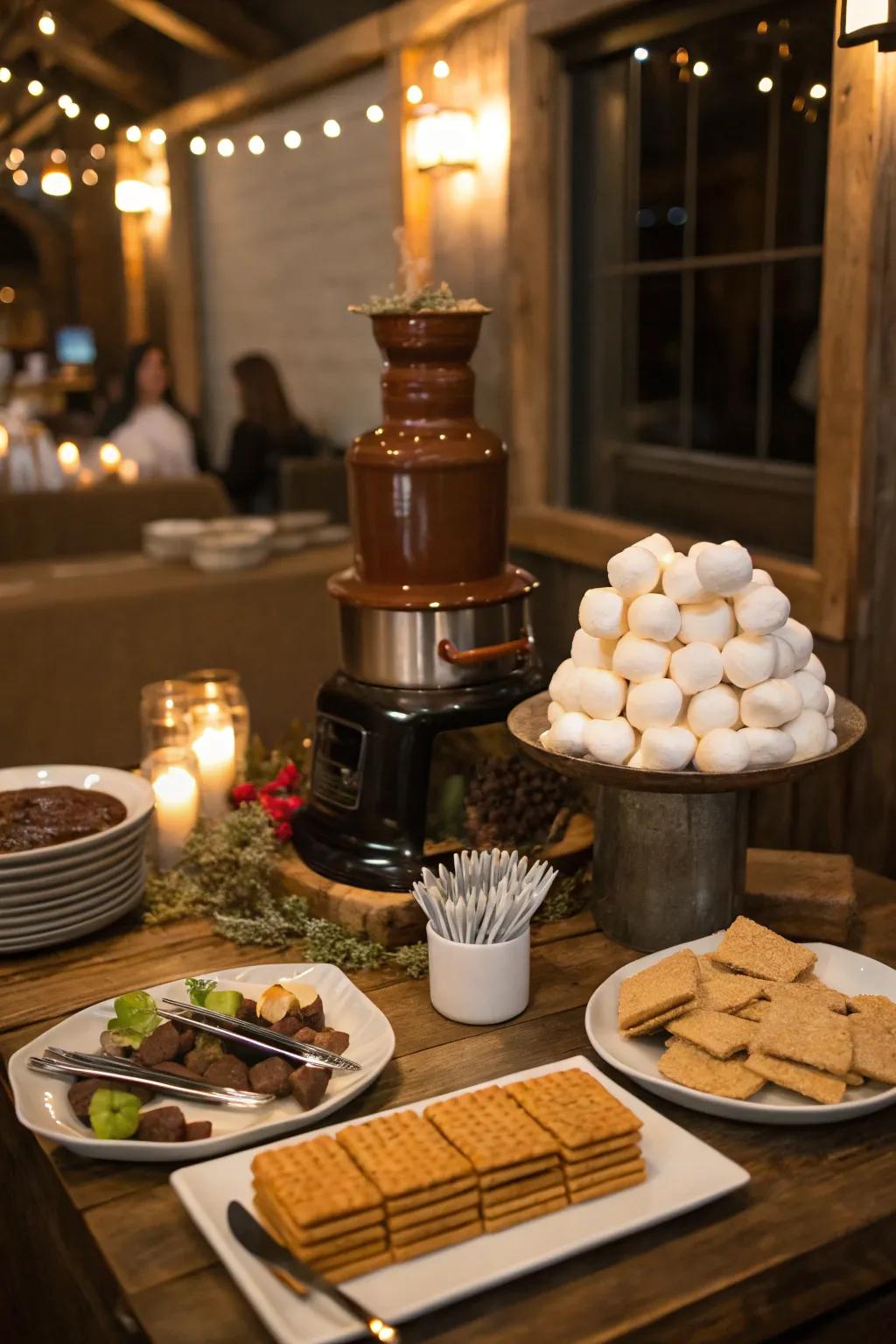 A deluxe toasted treat station offering a throwback treat with a luxurious twist.