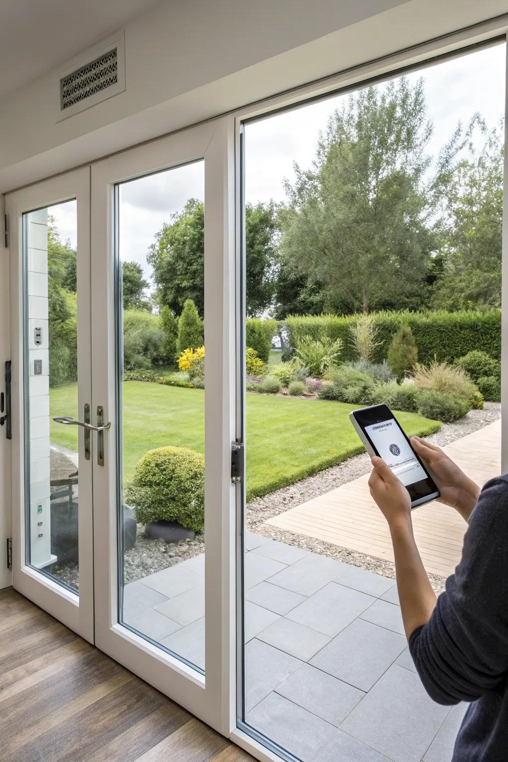 Smart patio doors integrate technology for a contemporary lifestyle.