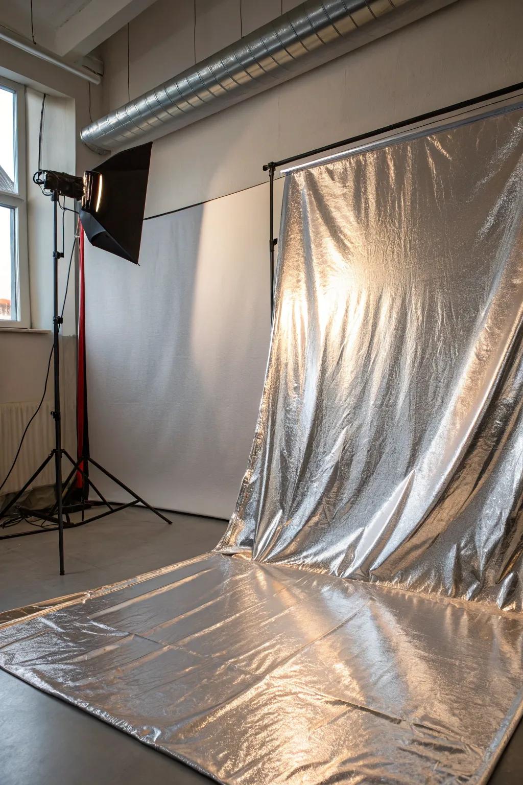 Metallic foil for a dynamic, futuristic appeal.