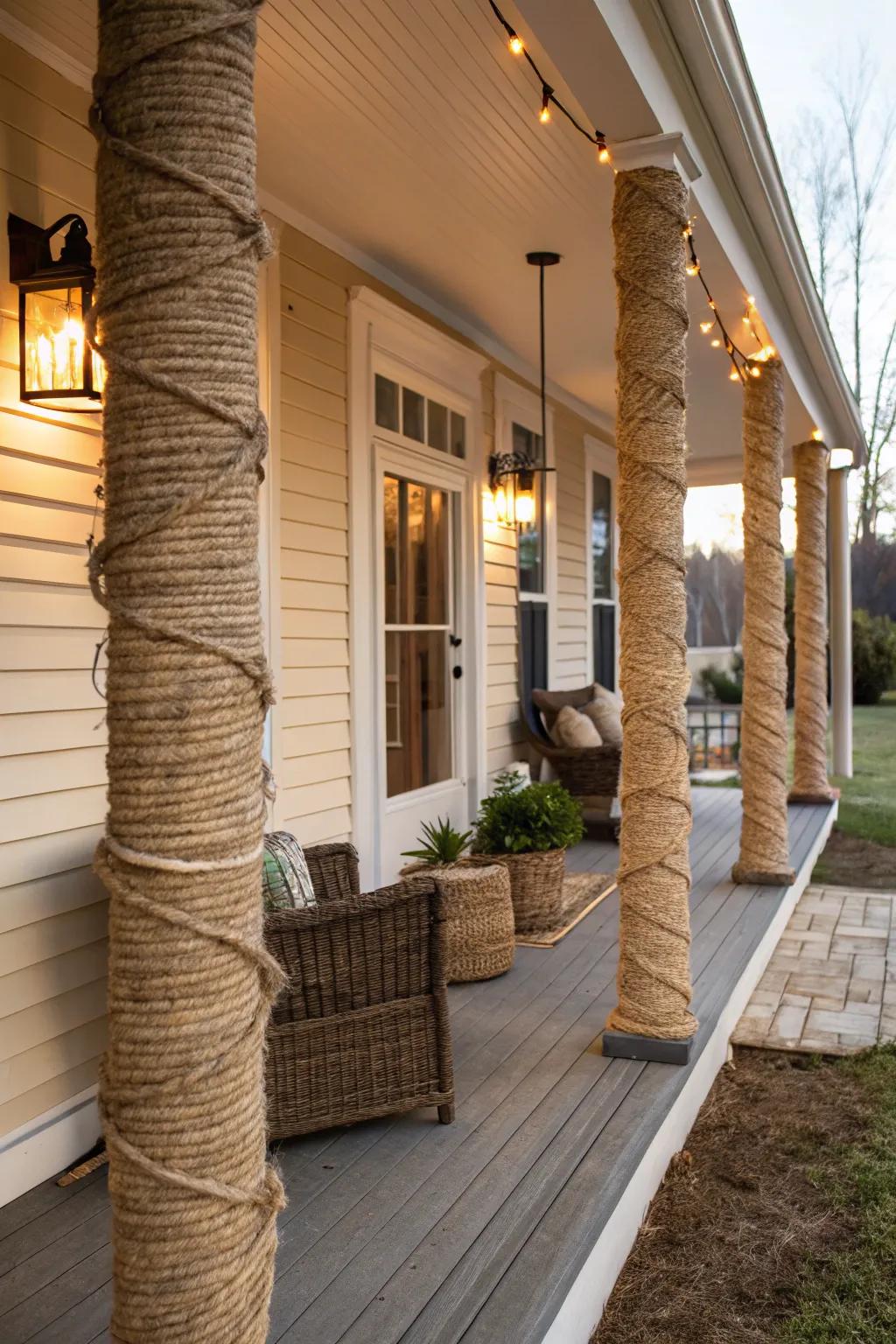 Woven materials introduce texture and warmth.