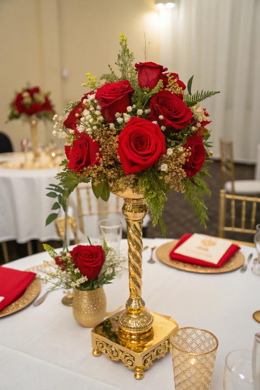 Celebratory floral sets bring elegance and color.
