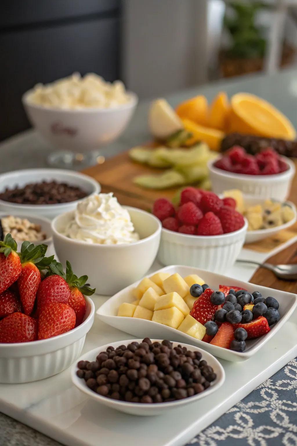 Close the night with a shock dessert you can create together.