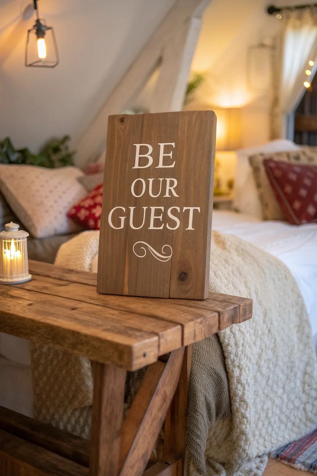 Craft a welcoming atmosphere with 'Make Yourself at Home'.