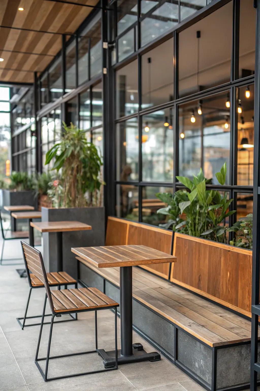 Mixed materials adding dimension and intrigue.