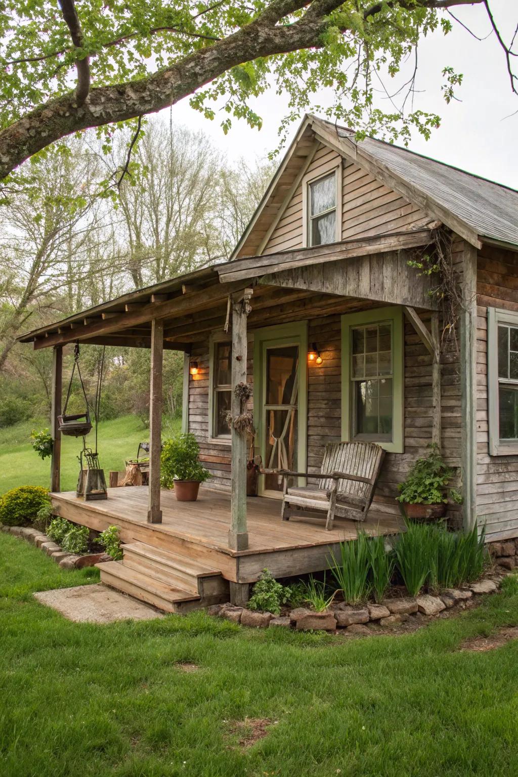 Rustic elements introduce warmth and a hint of nostalgia to your home.