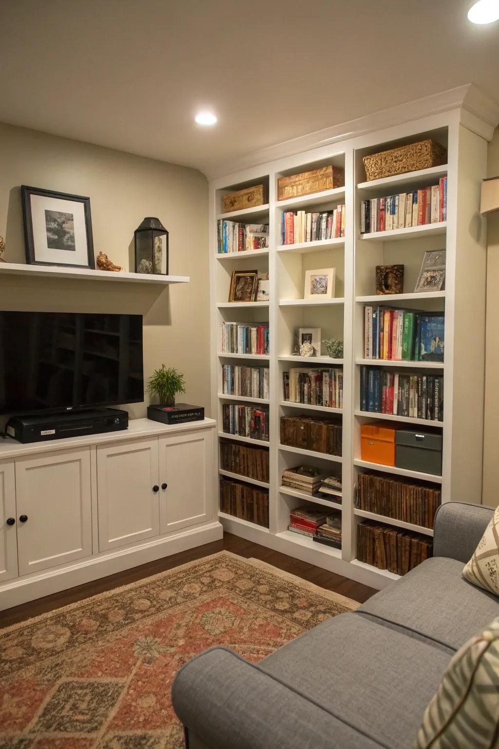 Creative vertical storage solutions to maximize usable area.