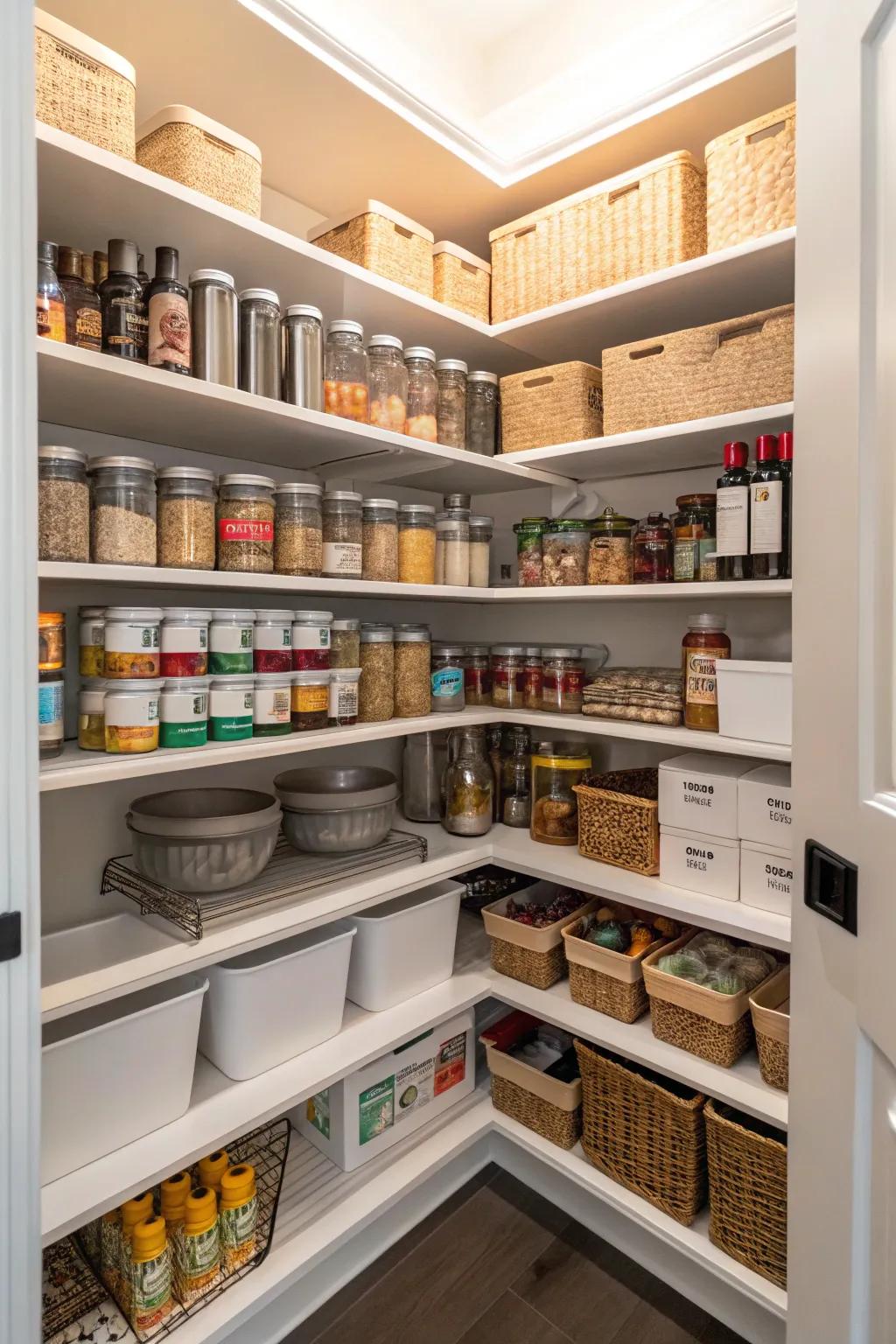 Versatile storage thanks to expandable shelves.