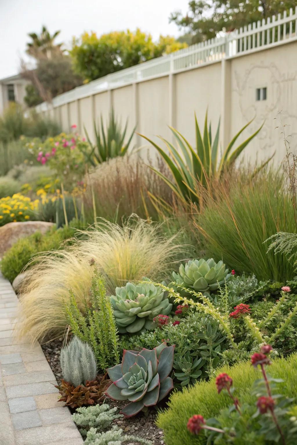 Plants with low-water needs help achieve a sustainable garden.