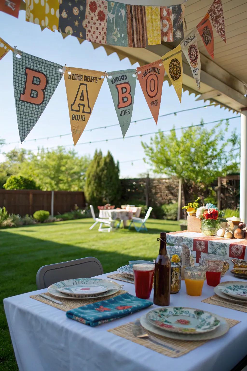 Themed decorations add a festive touch to any barbecue event.