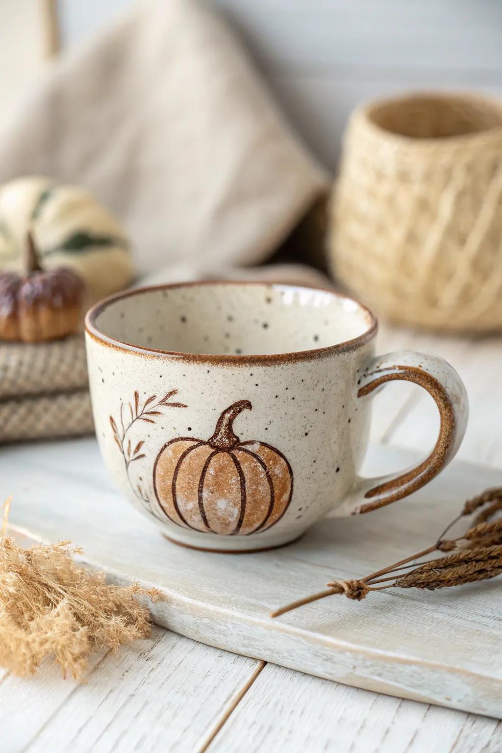 Embrace autumn's appeal with handmade teacup designs that celebrate the season's natural splendor.