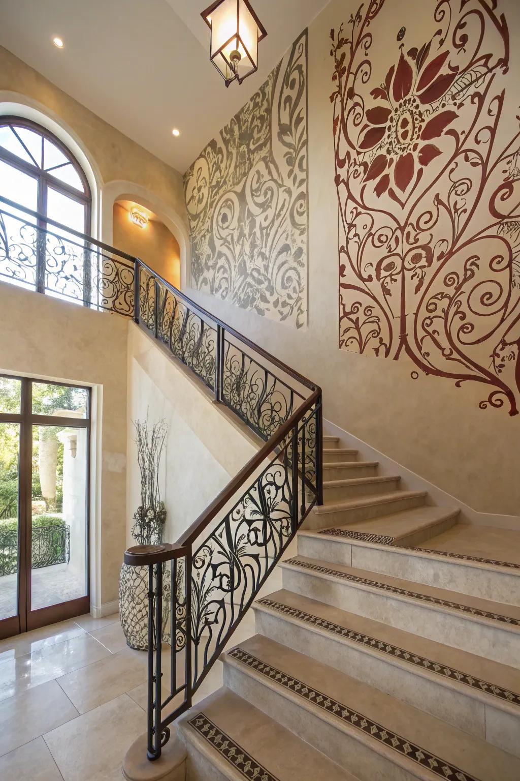 With Venetian plaster, turn your staircase into a work of art.