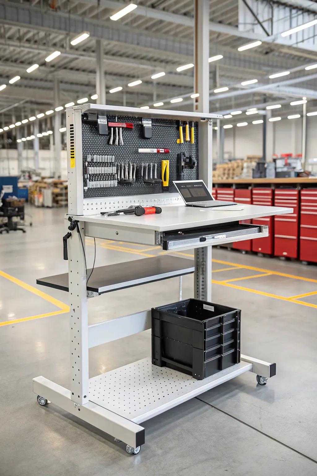Ergonomic workstations enhance employee comfort and efficiency.