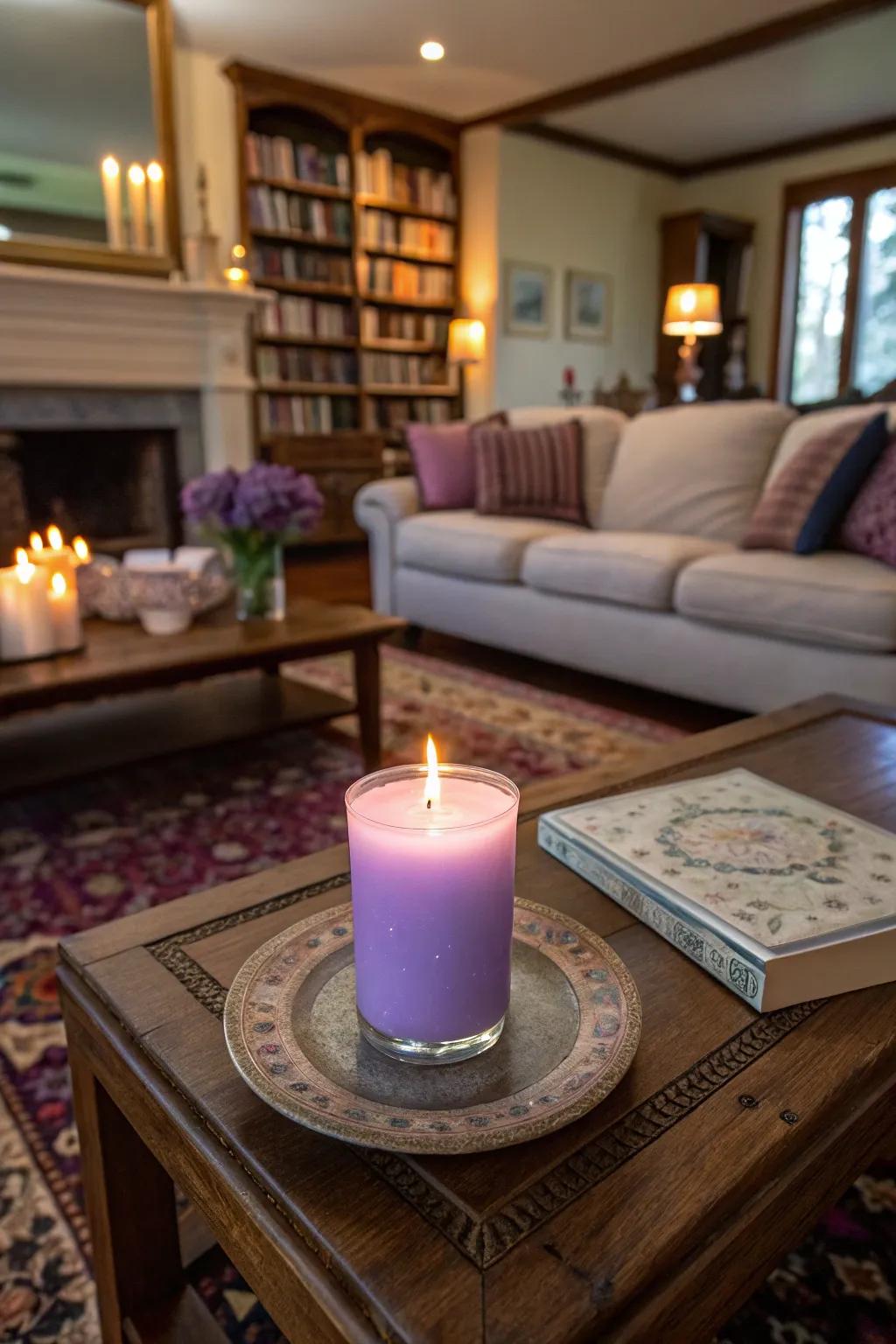 Warm up your space with handcrafted lavender lights.