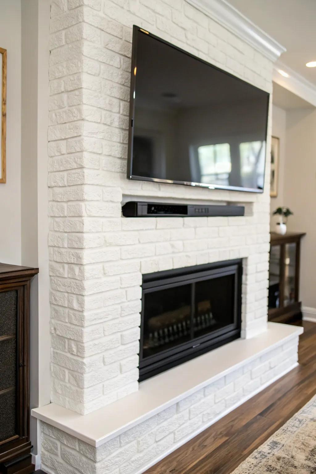 A combined media setup blends functionality with style.