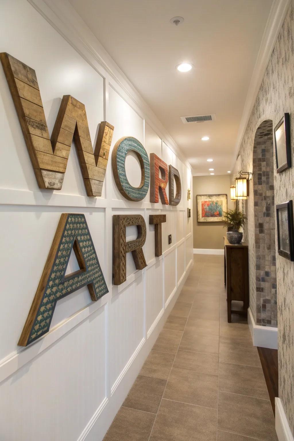Structured term art introduces depth to your decorations.