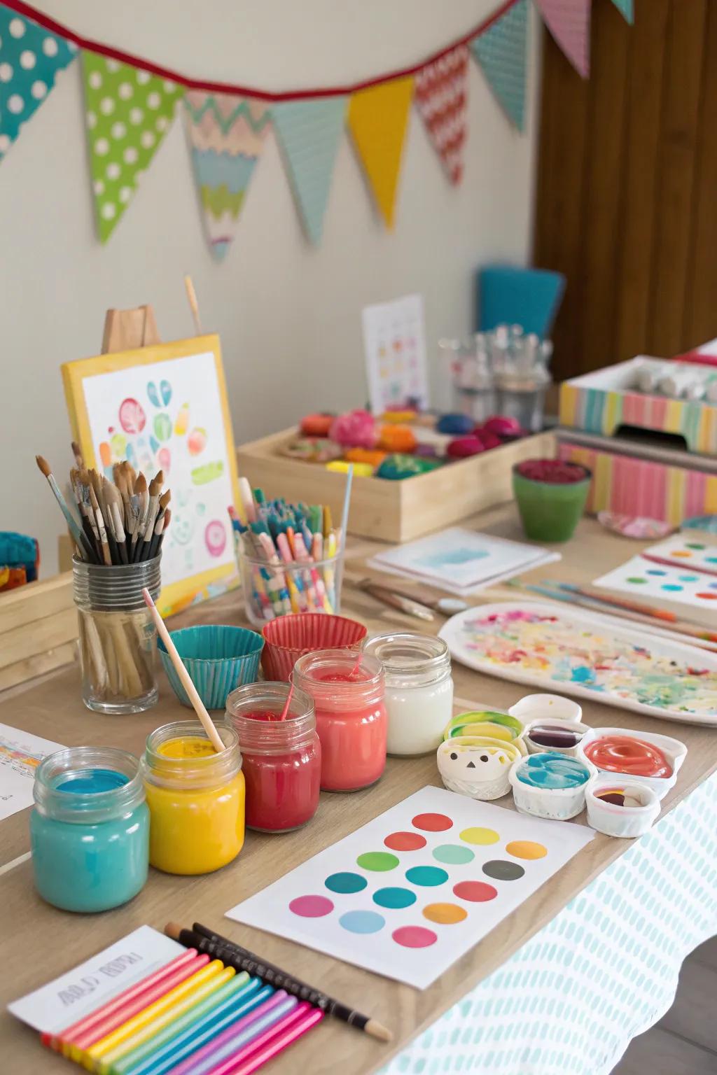 Unleash your inventiveness through an artistic endeavor gathering within your residence.