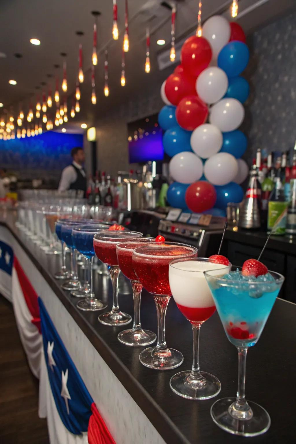 Invigorating themed cocktails that capture the celebration's character.