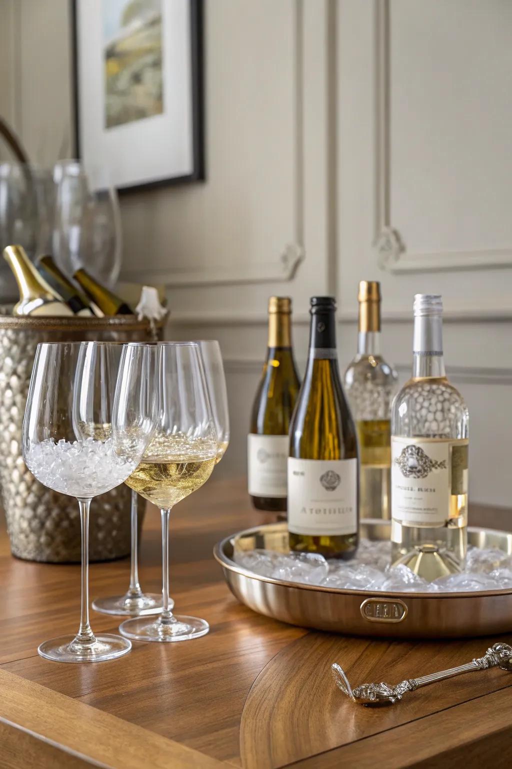 A pale wine tasting segment applies a sophisticated touch to the event.