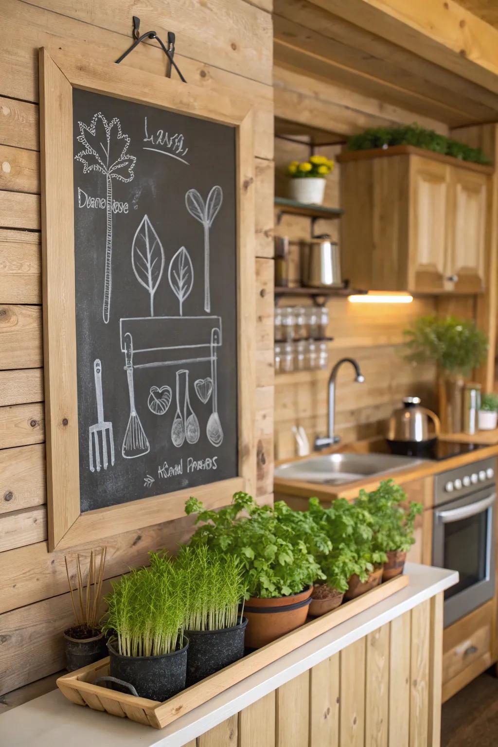 Garden dreams are sketched in chalk.