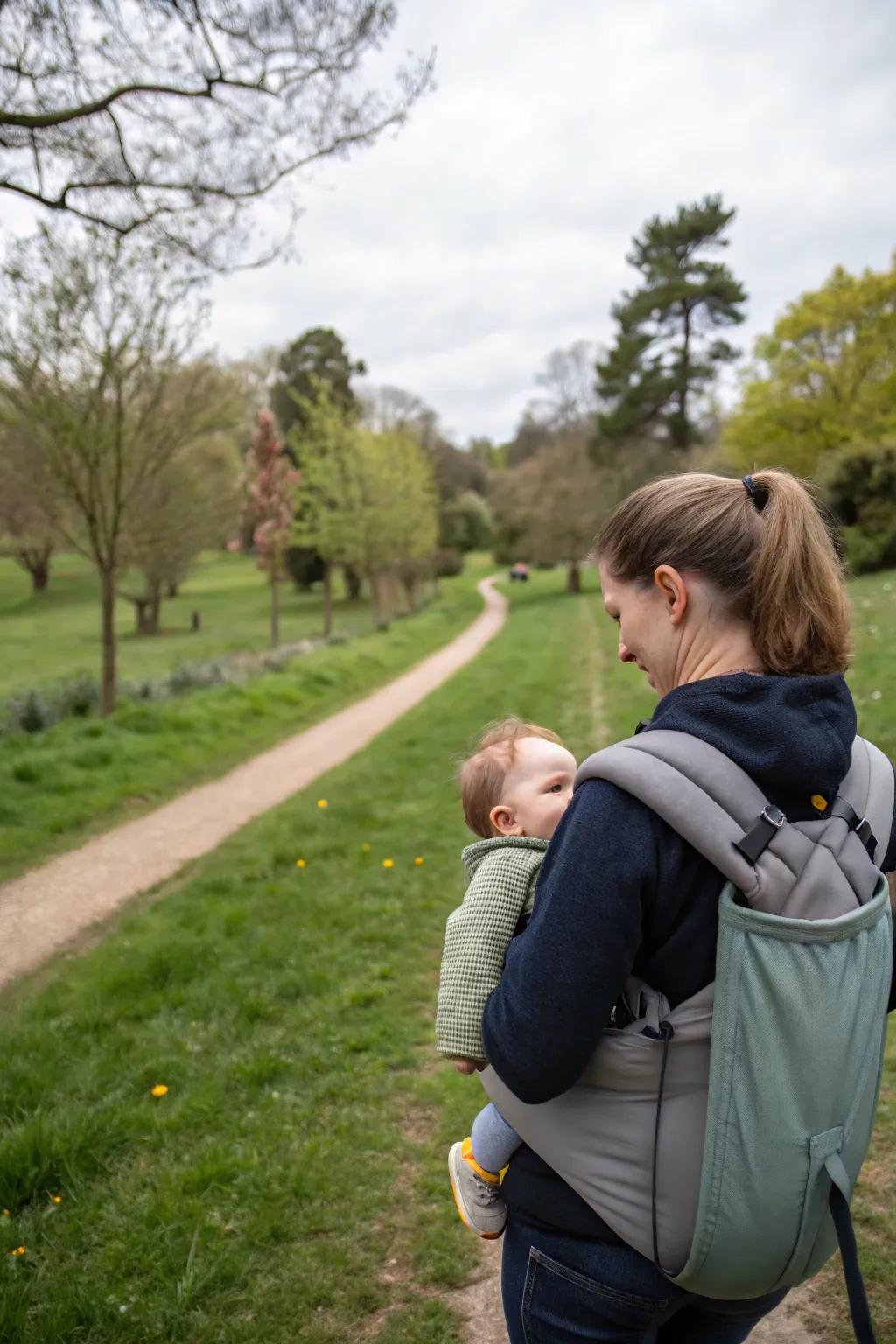 A flexible carrier for keeping your baby close.