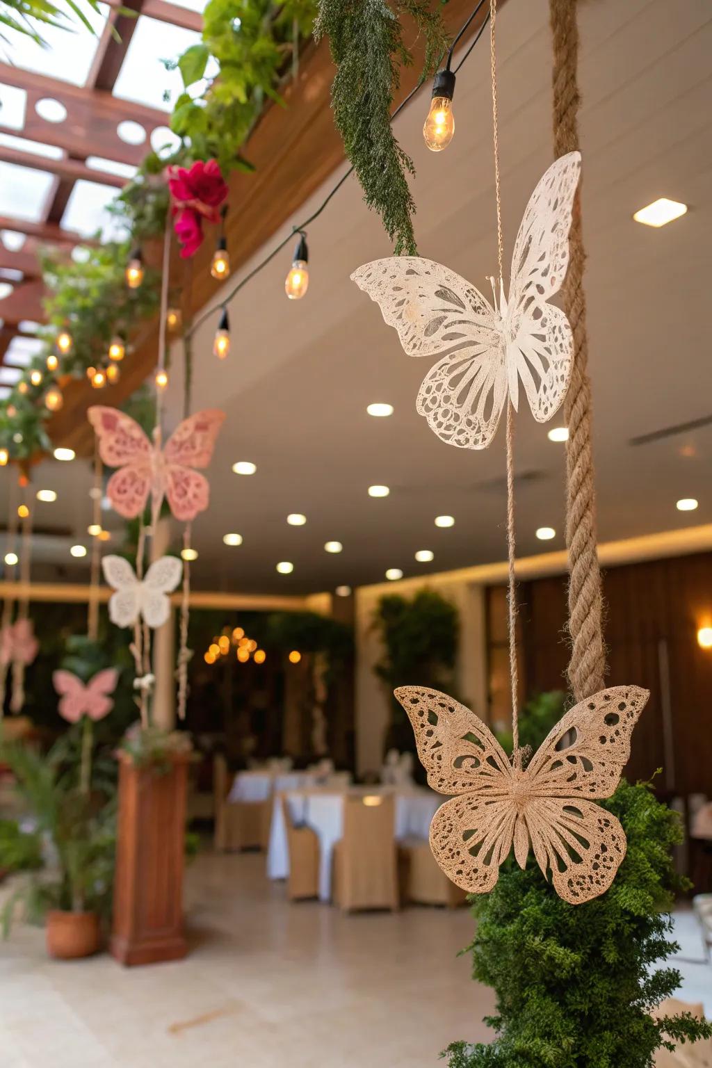 Eco-minded butterfly decor contributes a sustainable trace.