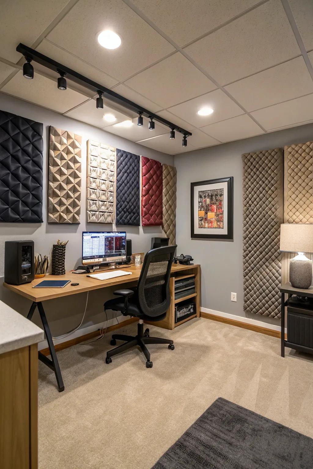 Acoustic boards enhance sound quality, improving focus in your workspace.