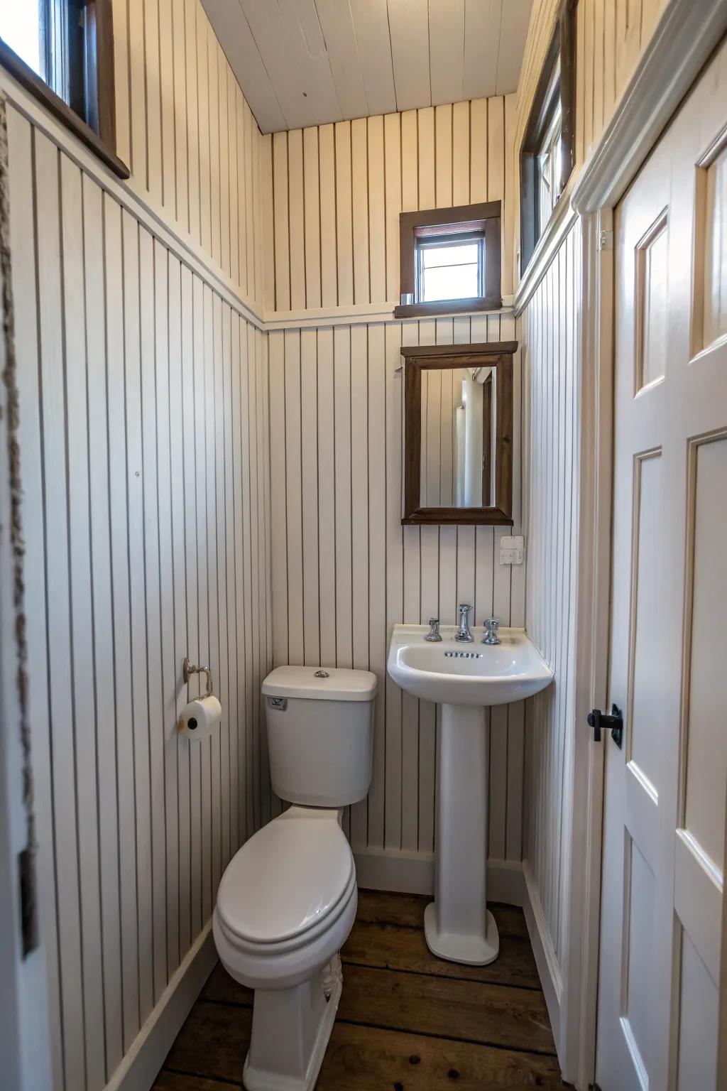 Lengthwise decorative panel lines enhance height awareness.