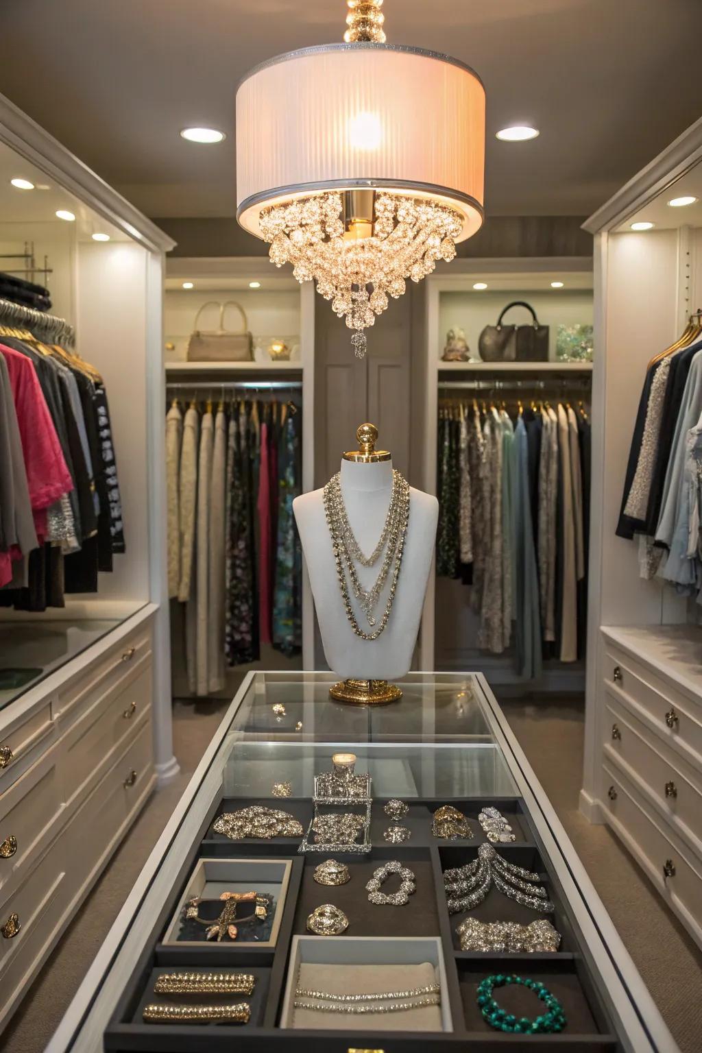 Having a spot to display your jewelry adds purpose and glamour.