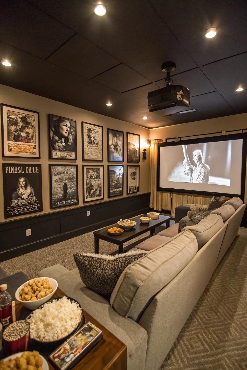 Enjoy a traditional film presentation alongside companions inside a themed setting.