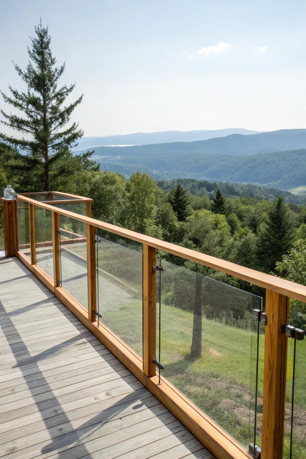 Enjoy expansive views with cedar and glass.