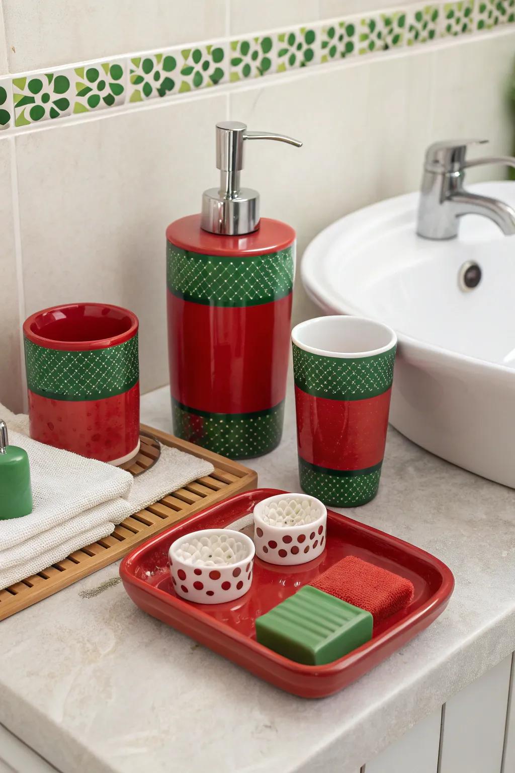 Red and green accents subtly enhance the Christmas theme.