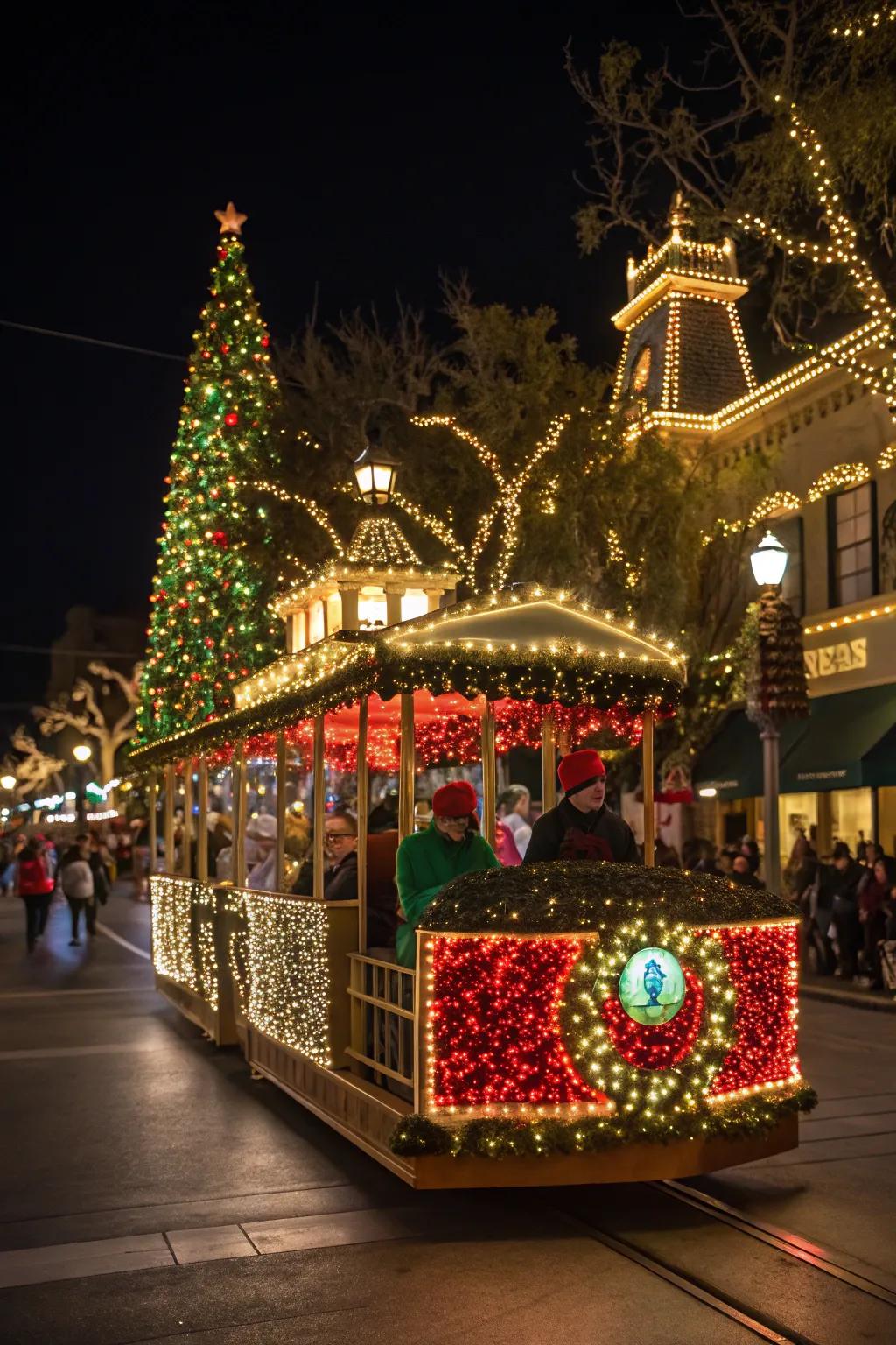 A dazzling Radiant Illumination Demonstration creation that illuminates the night.