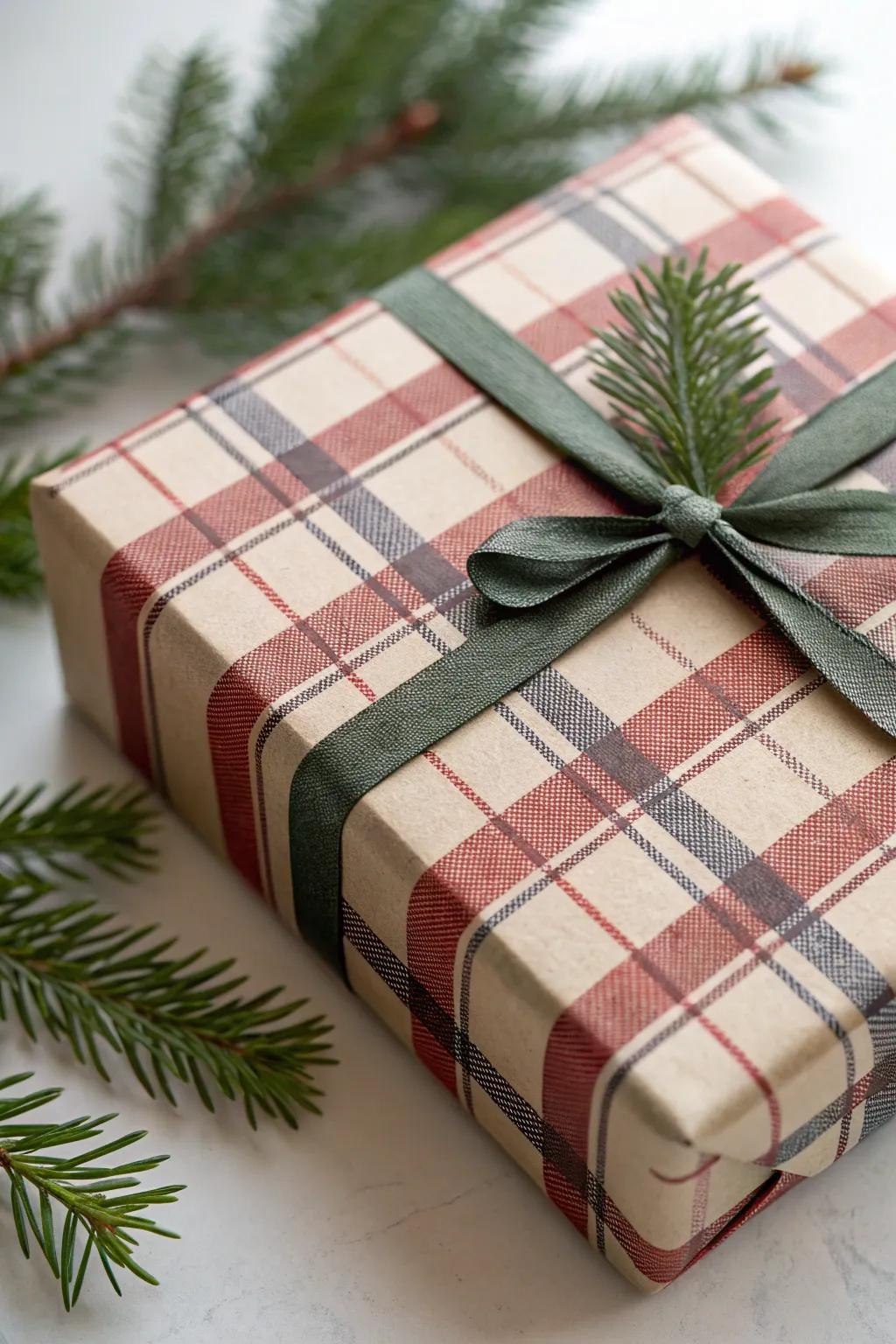 Plaid patterns: a modern narrative that whispers warmth and nostalgia.