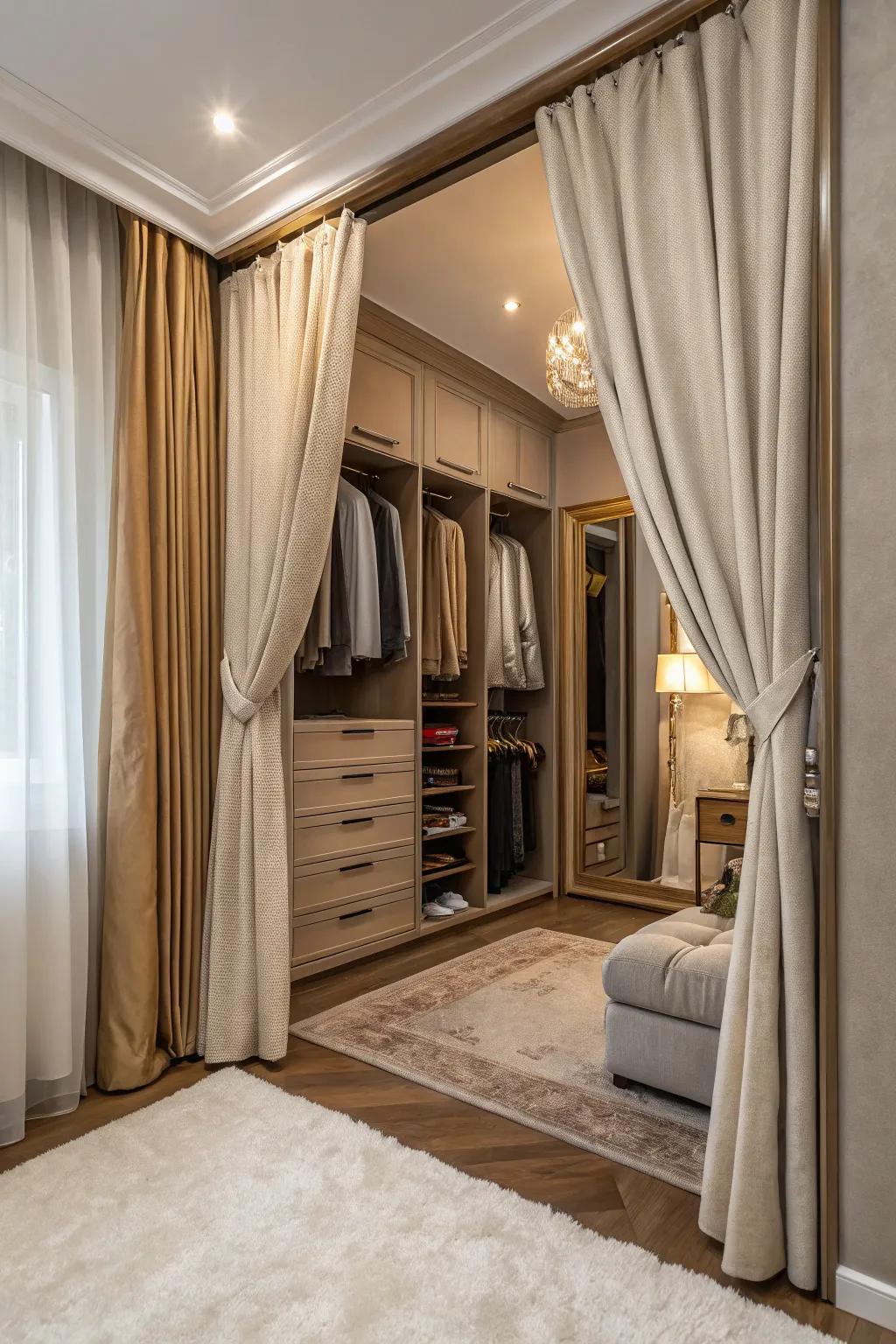 Drapes propose a gentle alternative to traditional panels.