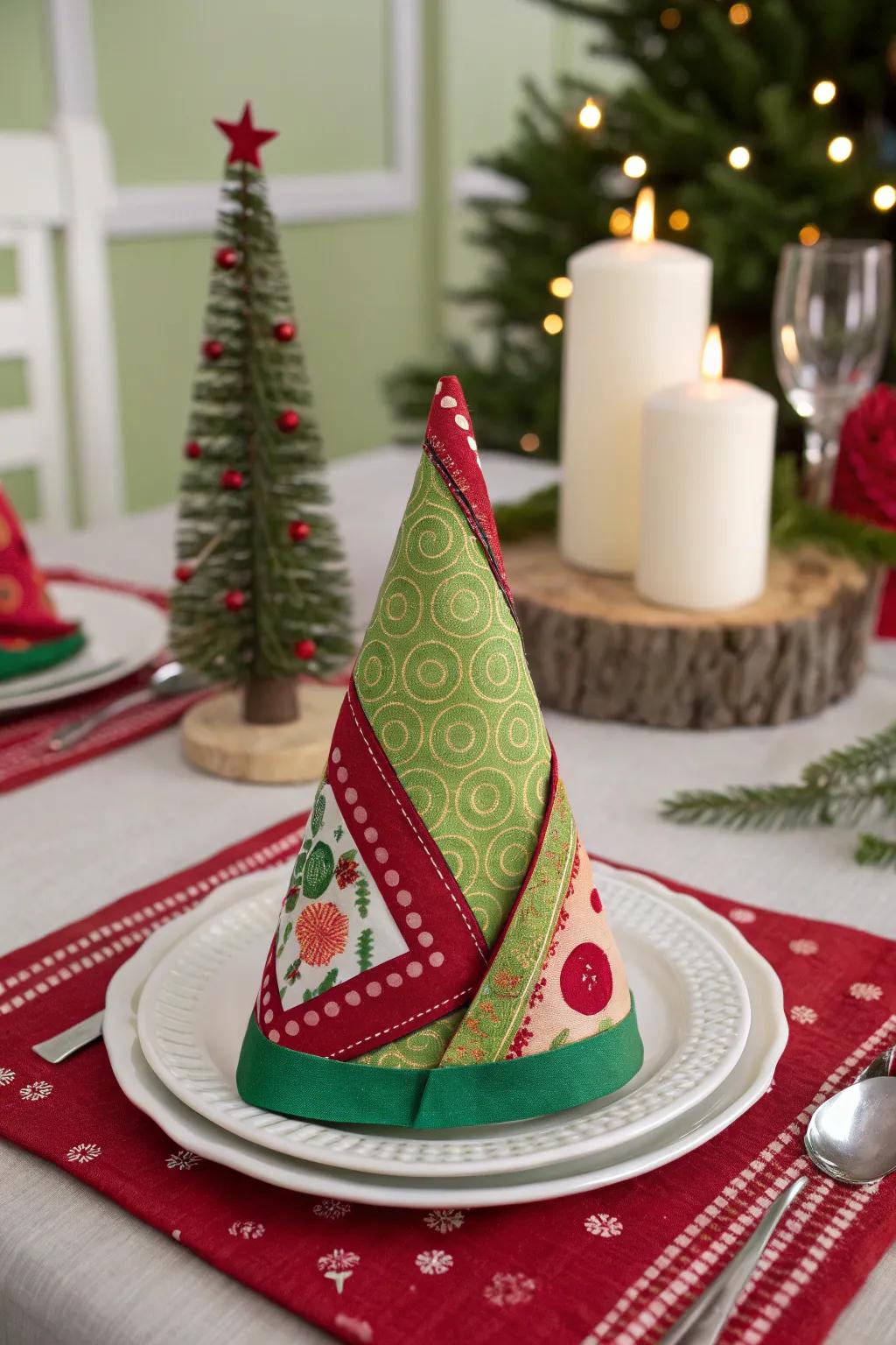 The dwarf bonnet napkin fold brings joyful cheer to the table.
