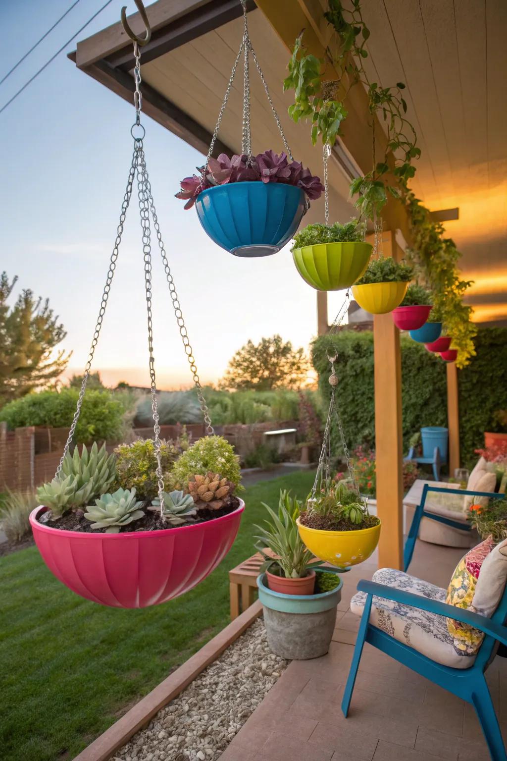 Suspended vessels add vertical dimension.