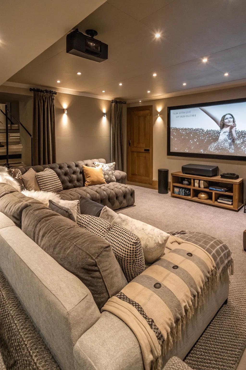 Layering delicate materials such as throws and cushions create a snug haven.