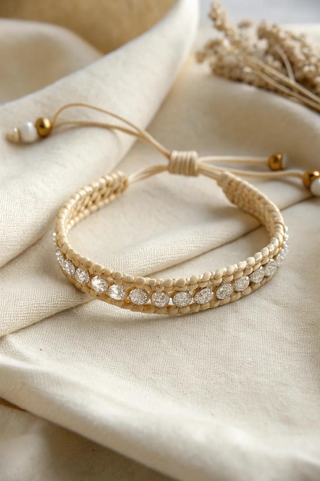 Sparkle subtly with a touch of rhinestone elegance.