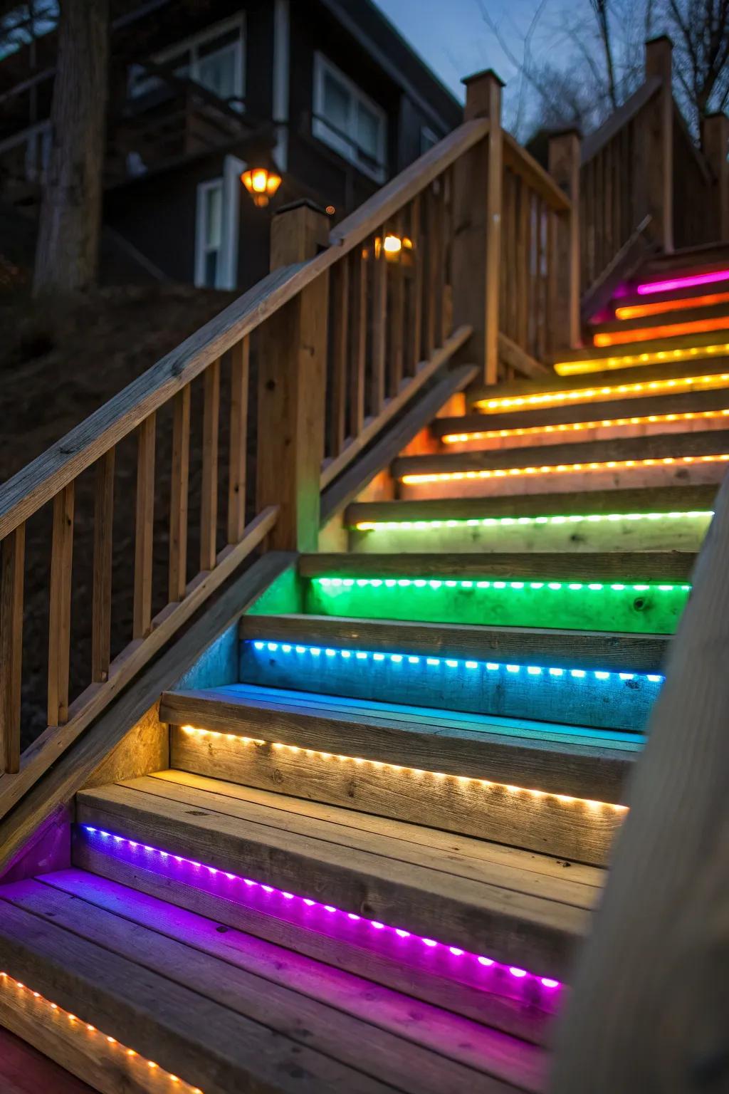 Color-shifting LEDs for celebratory occasions