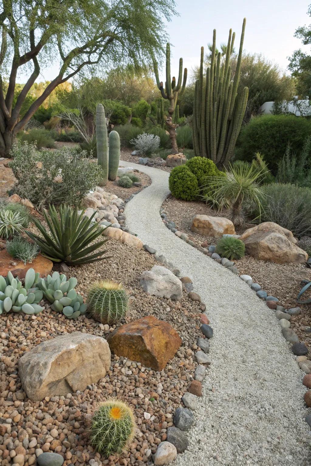 Explore granular dimensions for heightened intrigue in your garden.