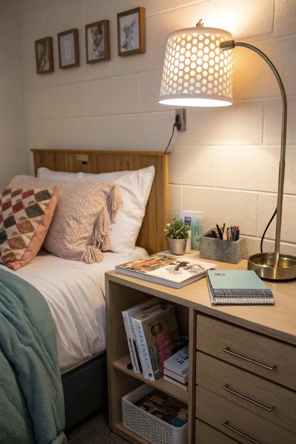 A night light adds style and warmth to your space.