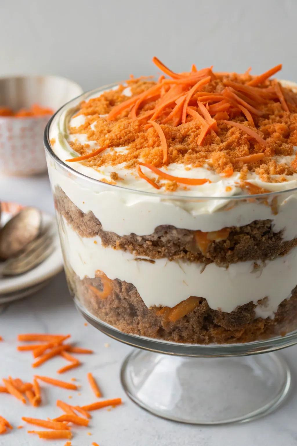 Carrot dessert, a visually stunning treat for brunch.