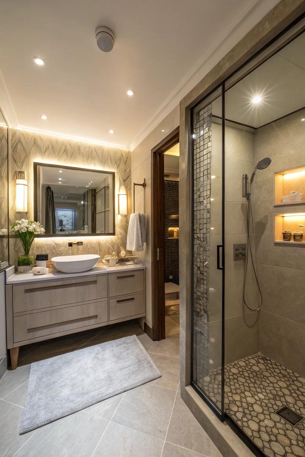 A secret passage adds an element of mystery and exclusivity.